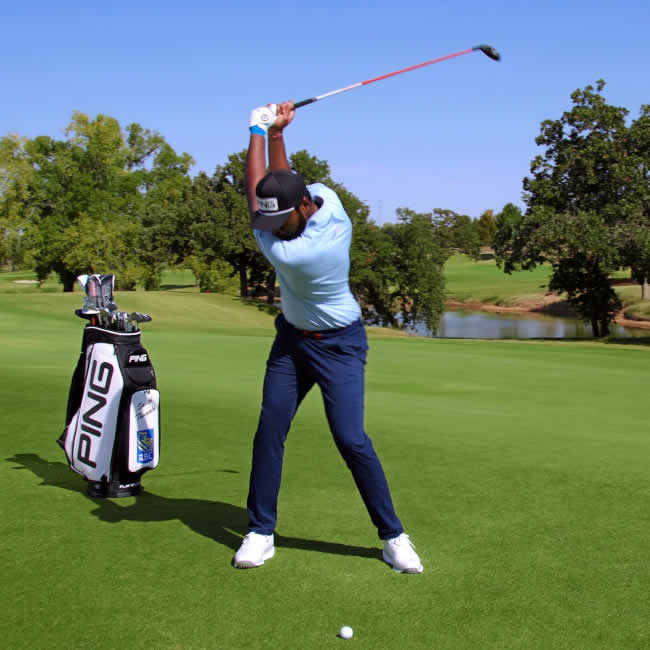 Sahith Theegala hitting a G440 hybrid