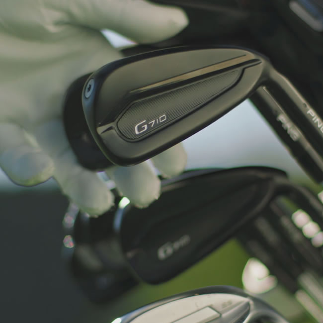 G710 irons in golf bag