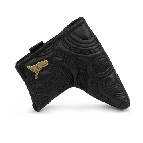 image of Gilded Blade Putter Cover in black front view