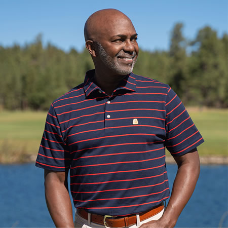 Man wearing Barracuda Polo