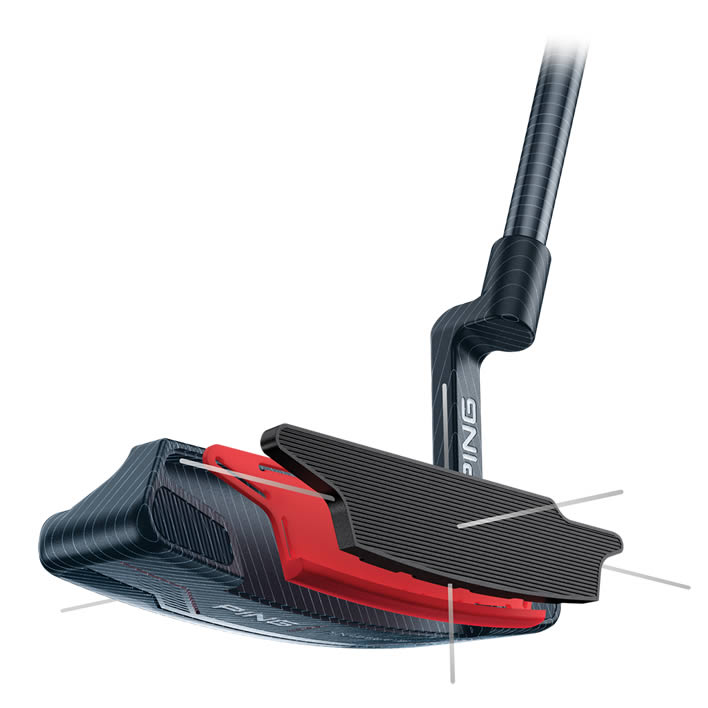 thumbnail of illustration of PING 2021 series dual durometer putter face