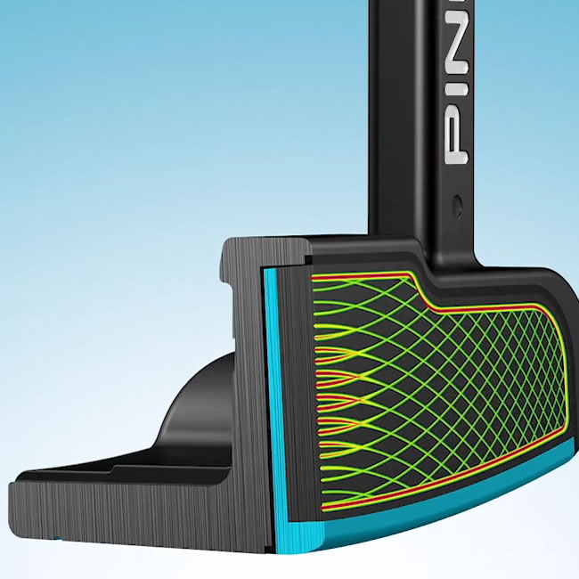 cross-section of Sigma 2 putter face