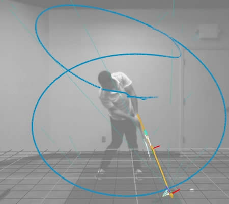 screenshot from ENSO swing analysis software of Viktor Hovland