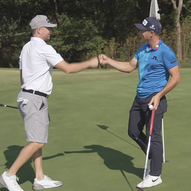 still frame from Viktor Hovland video