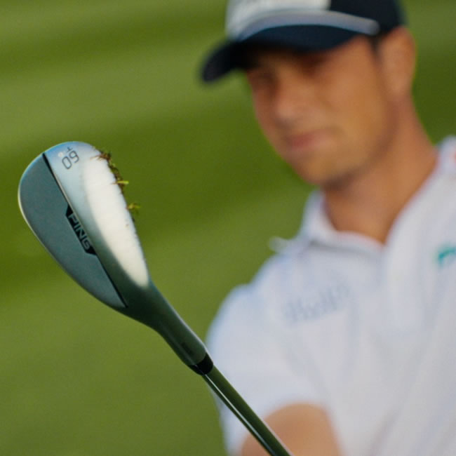 Viktor Hovland with s159 wedge