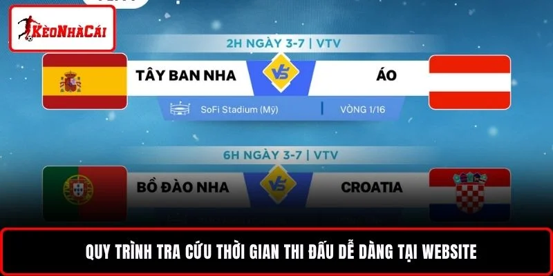 Quy trình tra cứu thời gian thi đấu dễ dàng tại website